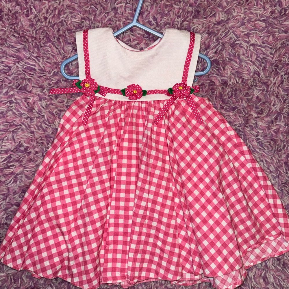 VINTAGE Gingham toddler dress